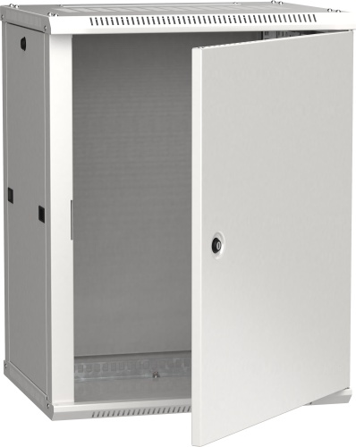 ITK Шкаф настенный LINEA W 18U 600х450мм дверь металл RAL 7035 | код LWR3-18U64-MF | IEK